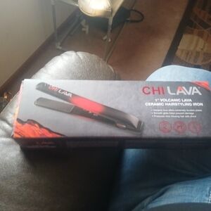 CHI Lava Ceramic Hairstyling Iron - Black and Red